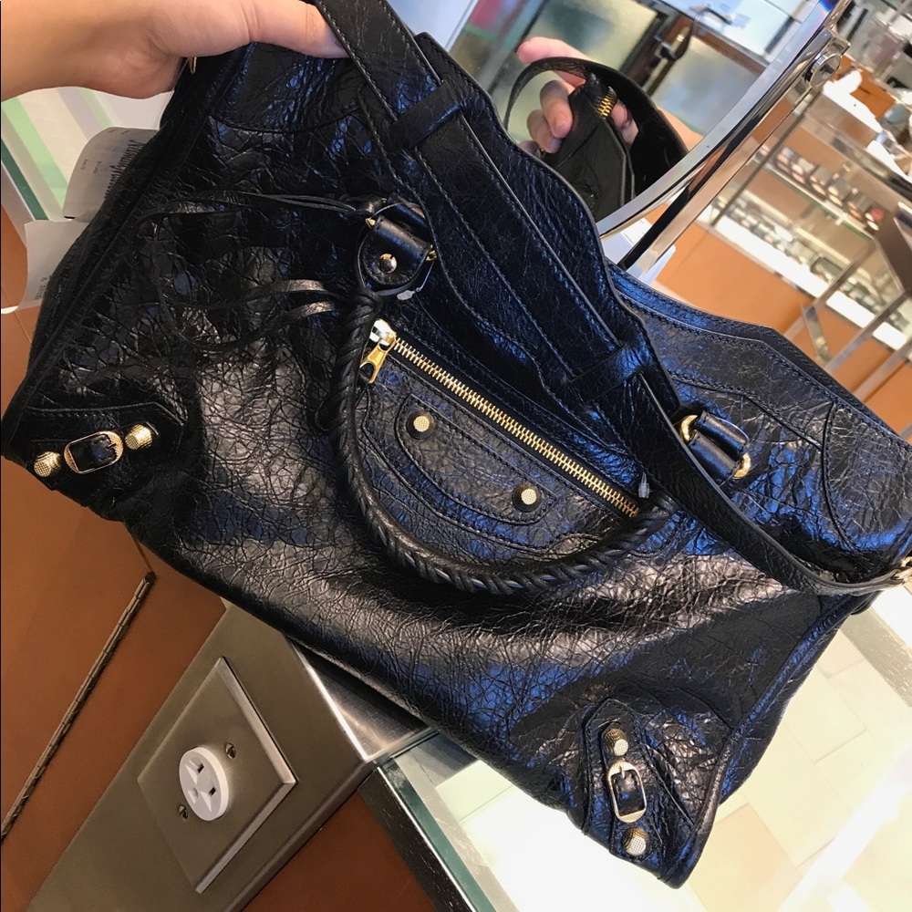 Balenciaga giant 12 city bag, black